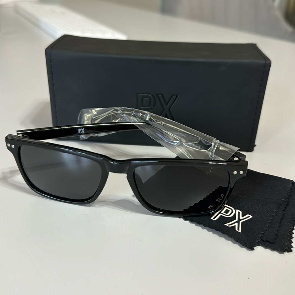 NWT Men's PX Polarized Black Sunglasses